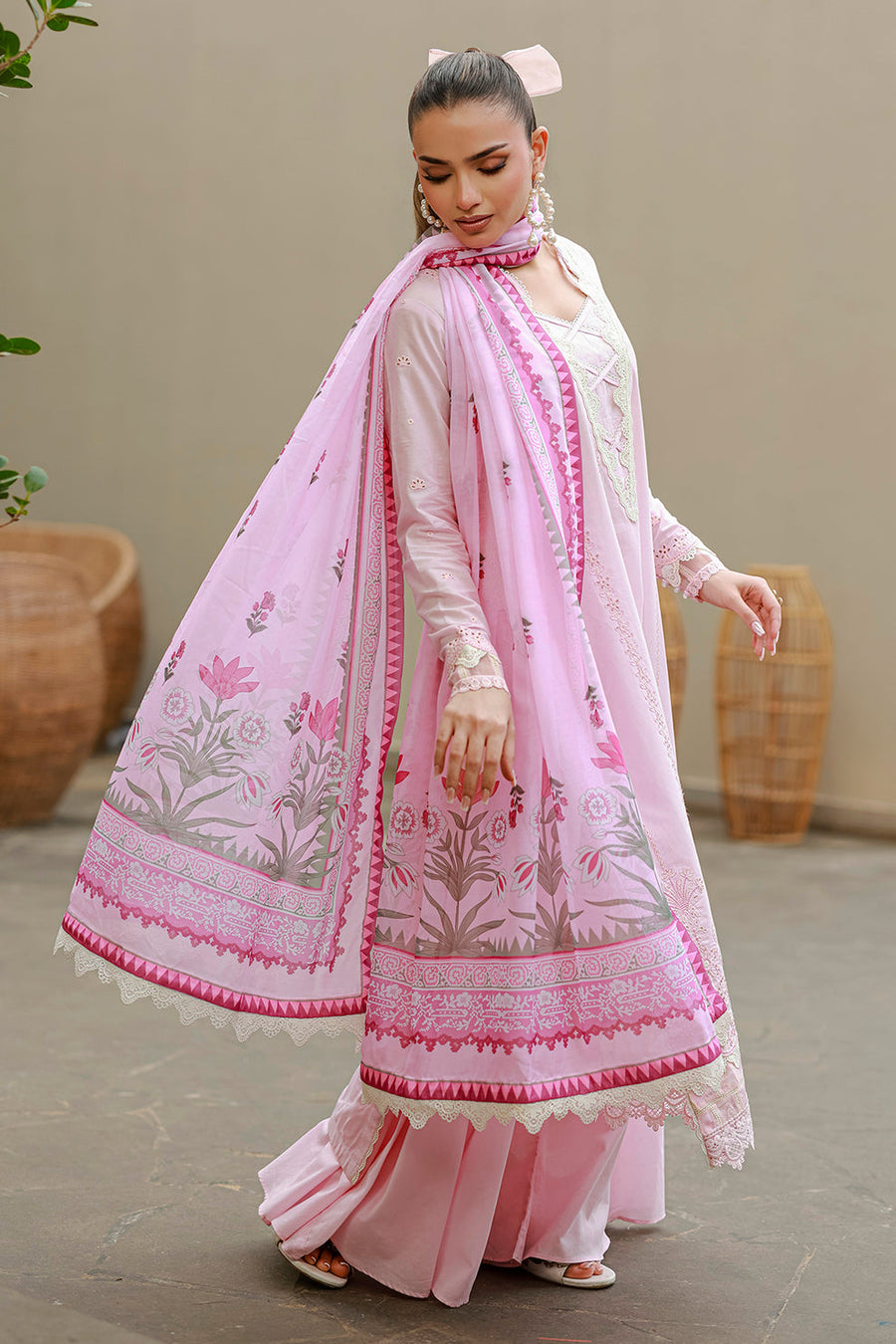 Zellbury Chikankari Embroidered Cotton Unstitched 3Pc Suit WUC26E34048