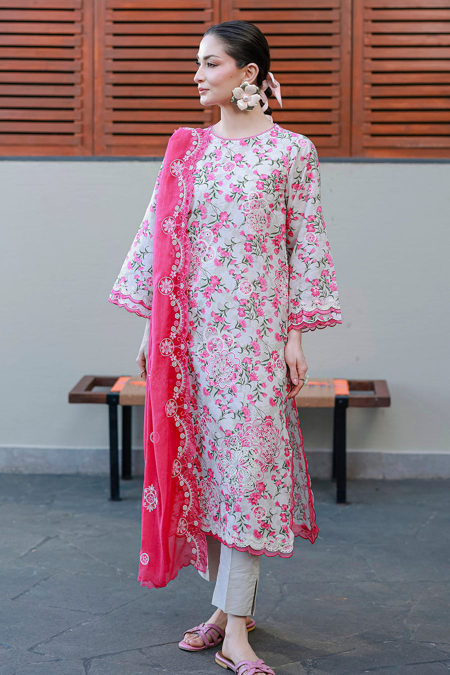 Zellbury Chikankari Embroidered Cotton Unstitched 3Pc Suit WUC26E34051