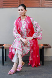 Zellbury Chikankari Embroidered Cotton Unstitched 3Pc Suit WUC26E34051