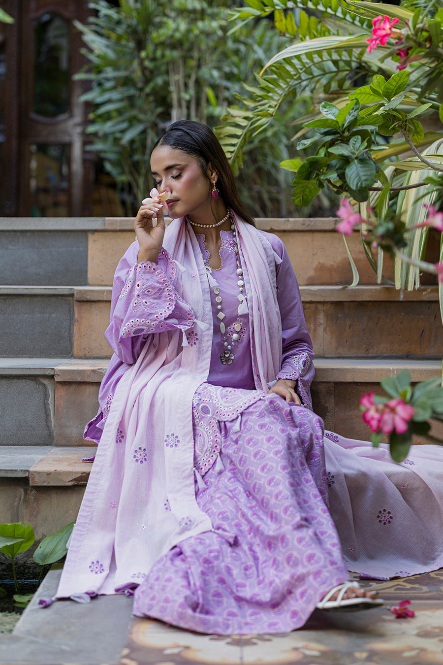 Zellbury Chikankari Embroidered Cotton Unstitched 3Pc Suit WUC26E34052