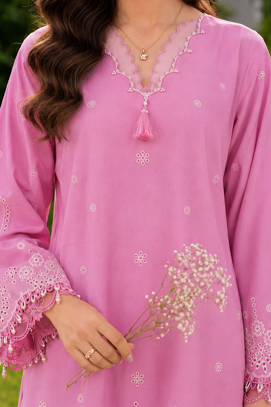 Zellbury Chikankari Embroidered Cotton Unstitched 3Pc Suit WUC26E34055