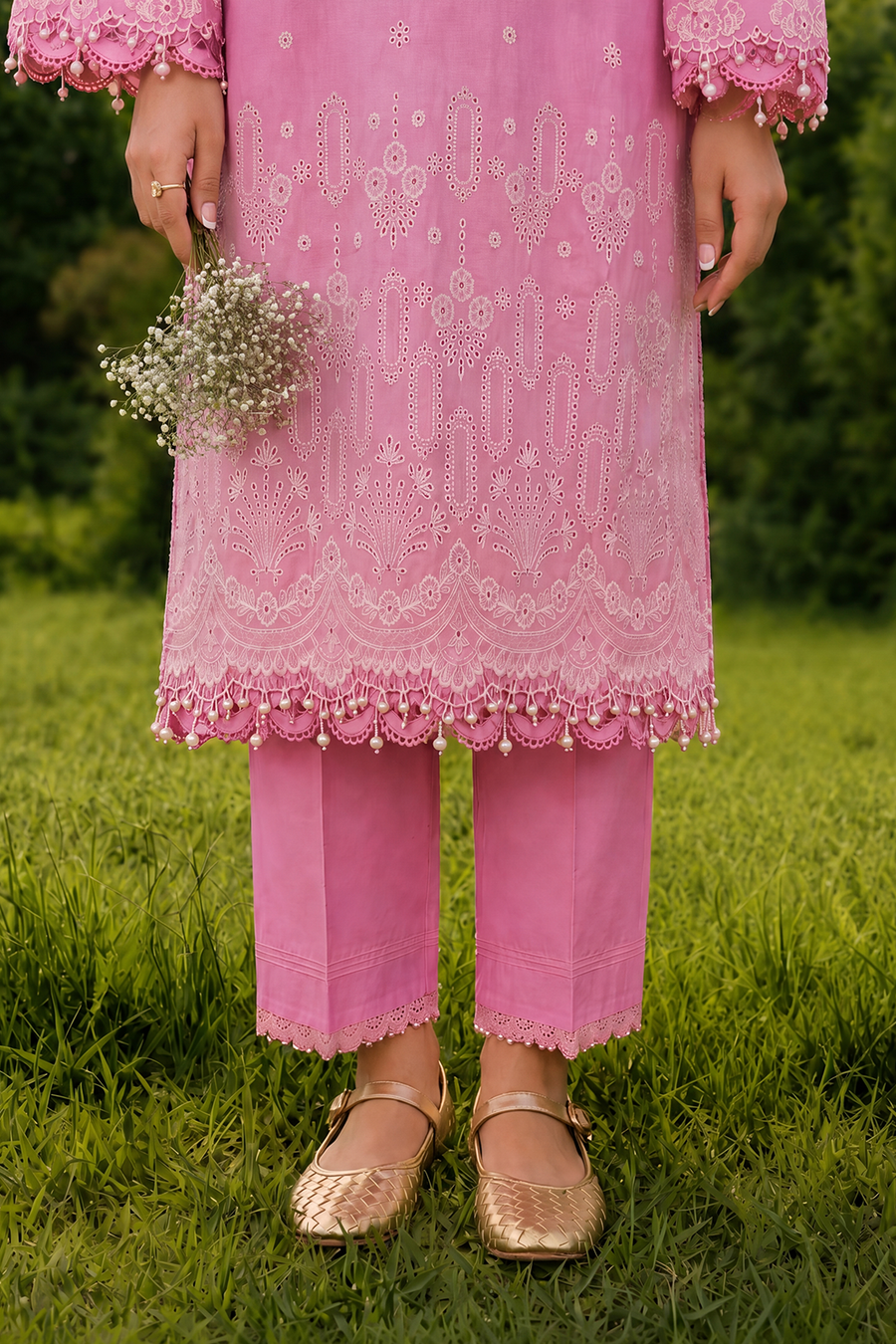 Zellbury Chikankari Embroidered Cotton Unstitched 3Pc Suit WUC26E34055