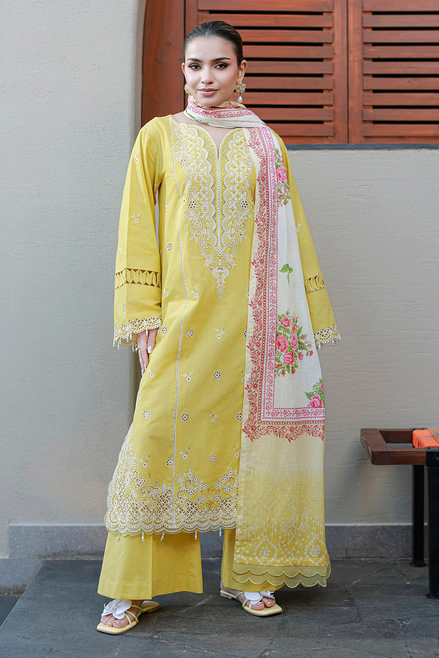 Zellbury Chikankari Embroidered Cotton Unstitched 3Pc Suit WUC26E34056