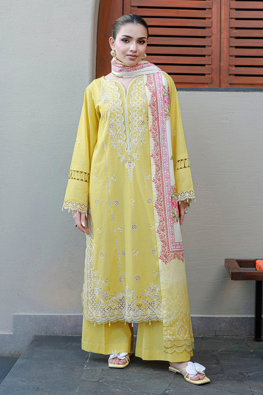 Zellbury Chikankari Embroidered Cotton Unstitched 3Pc Suit WUC26E34056