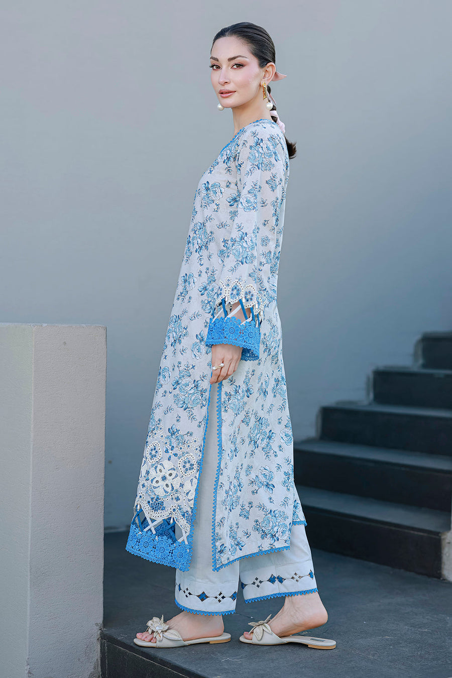 Zellbury Chikankari Embroidered Cotton Unstitched 3Pc Suit WUC26E34057
