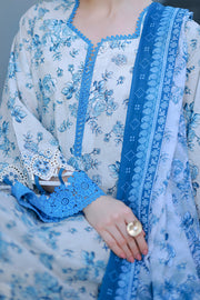 Zellbury Chikankari Embroidered Cotton Unstitched 3Pc Suit WUC26E34057