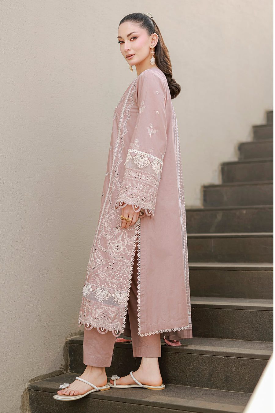 Zellbury Chikankari Embroidered Cotton Unstitched 3Pc Suit WUC26E34058
