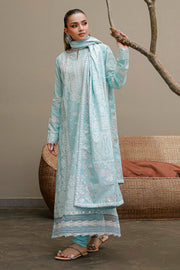 Zellbury Chikankari Embroidered Cotton Unstitched 3Pc Suit WUC26E34060