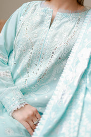 Zellbury Chikankari Embroidered Cotton Unstitched 3Pc Suit WUC26E34060