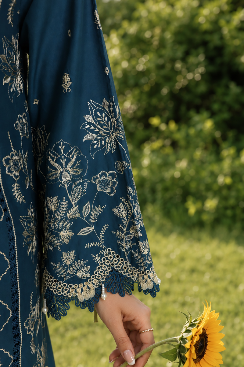 Zellbury Chikankari Embroidered Cotton Unstitched 3Pc Suit WUC26E34061