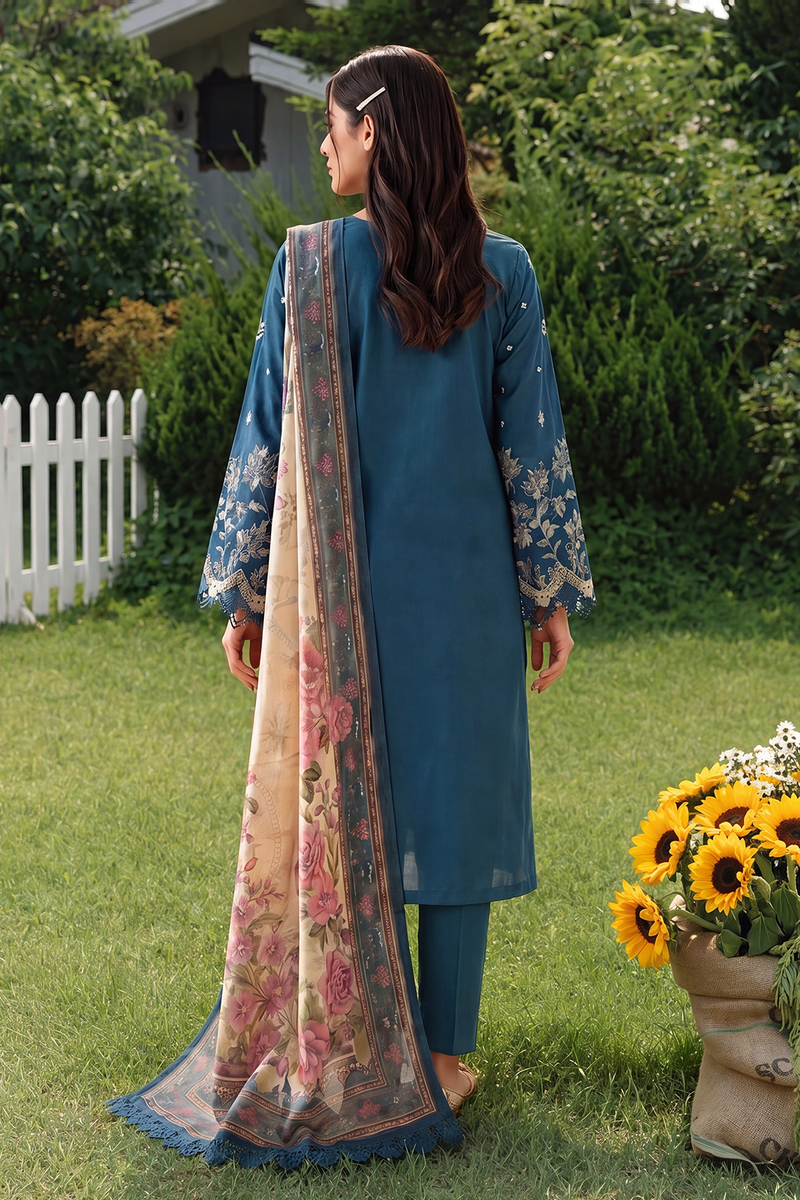 Zellbury Chikankari Embroidered Cotton Unstitched 3Pc Suit WUC26E34061