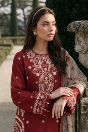 Zellbury Chikankari Embroidered Cotton Unstitched 3Pc Suit WUC26E34062