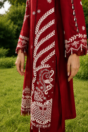 Zellbury Chikankari Embroidered Cotton Unstitched 3Pc Suit WUC26E34062
