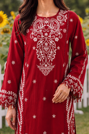 Zellbury Chikankari Embroidered Cotton Unstitched 3Pc Suit WUC26E34062