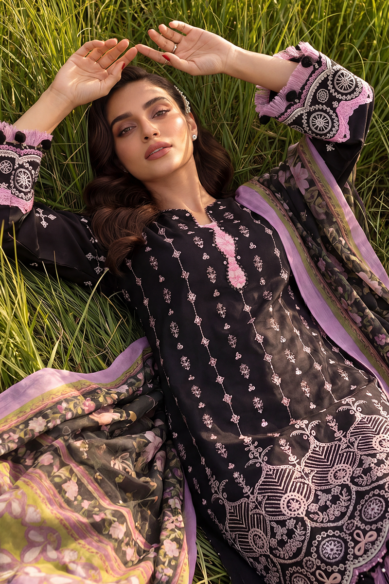 Zellbury Chikankari Embroidered Cotton Unstitched 3Pc Suit WUC26E34063