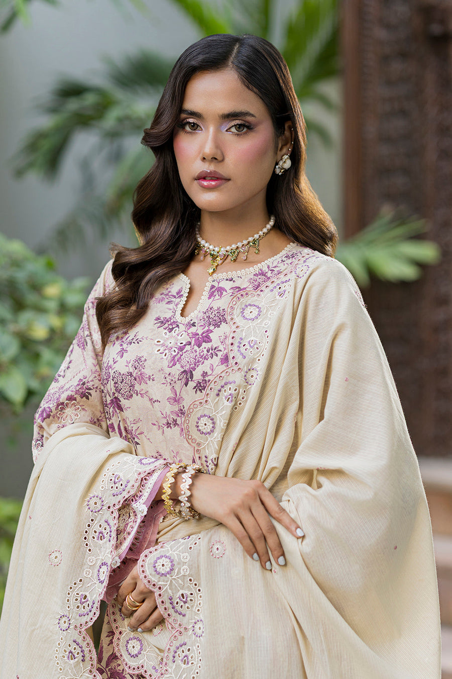Zellbury Chikankari Embroidered Cotton Unstitched 3Pc Suit WUC26E34064