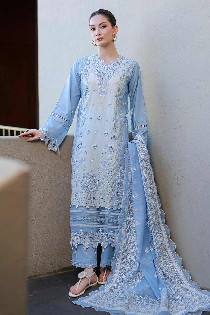 Zellbury Chikankari Embroidered Cotton Unstitched 3Pc Suit WUC26E34066