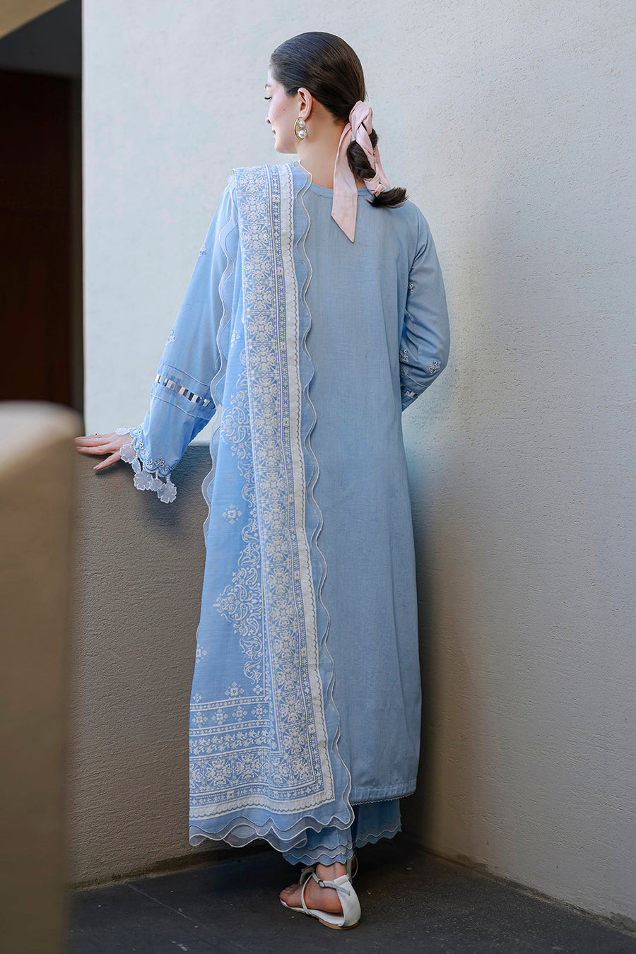 Zellbury Chikankari Embroidered Cotton Unstitched 3Pc Suit WUC26E34066