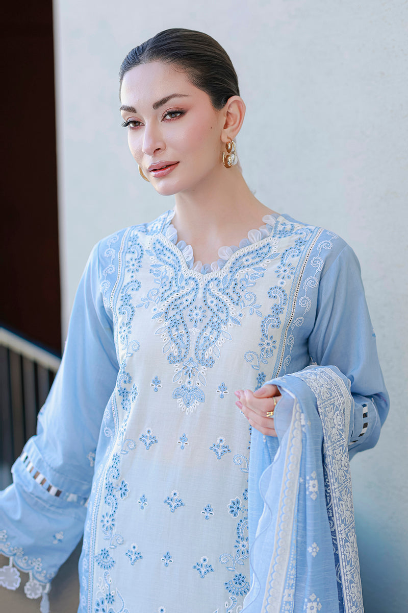 Zellbury Chikankari Embroidered Cotton Unstitched 3Pc Suit WUC26E34066