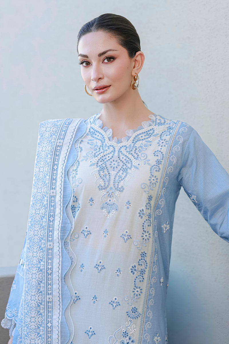 Zellbury Chikankari Embroidered Cotton Unstitched 3Pc Suit WUC26E34066