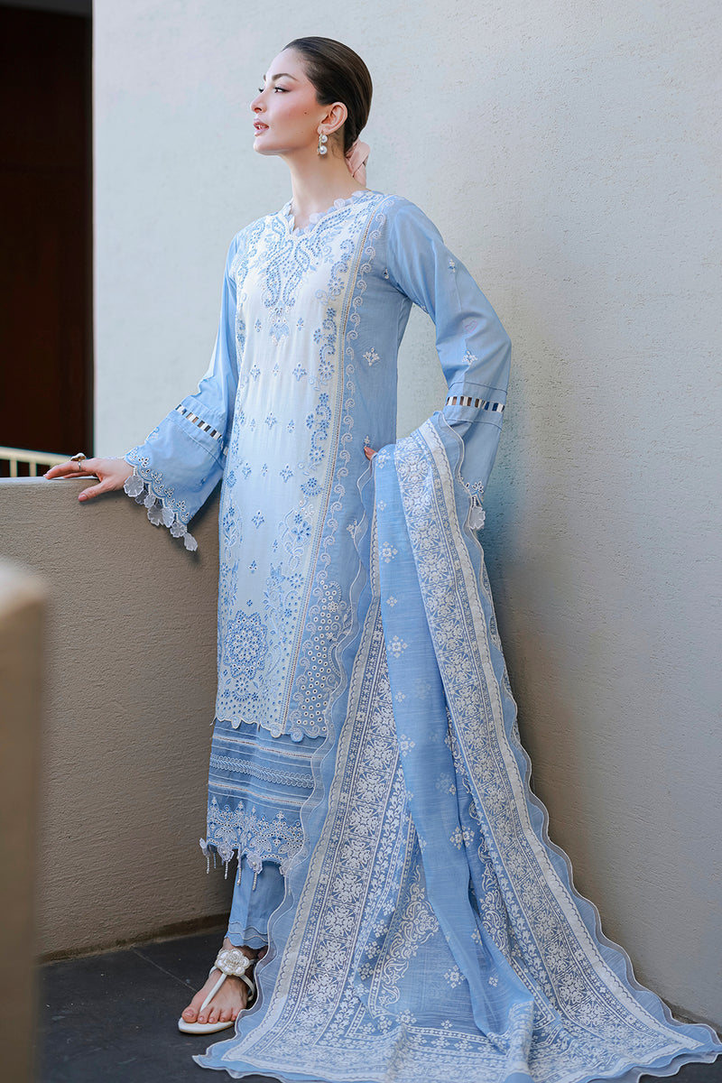 Zellbury Chikankari Embroidered Cotton Unstitched 3Pc Suit WUC26E34066