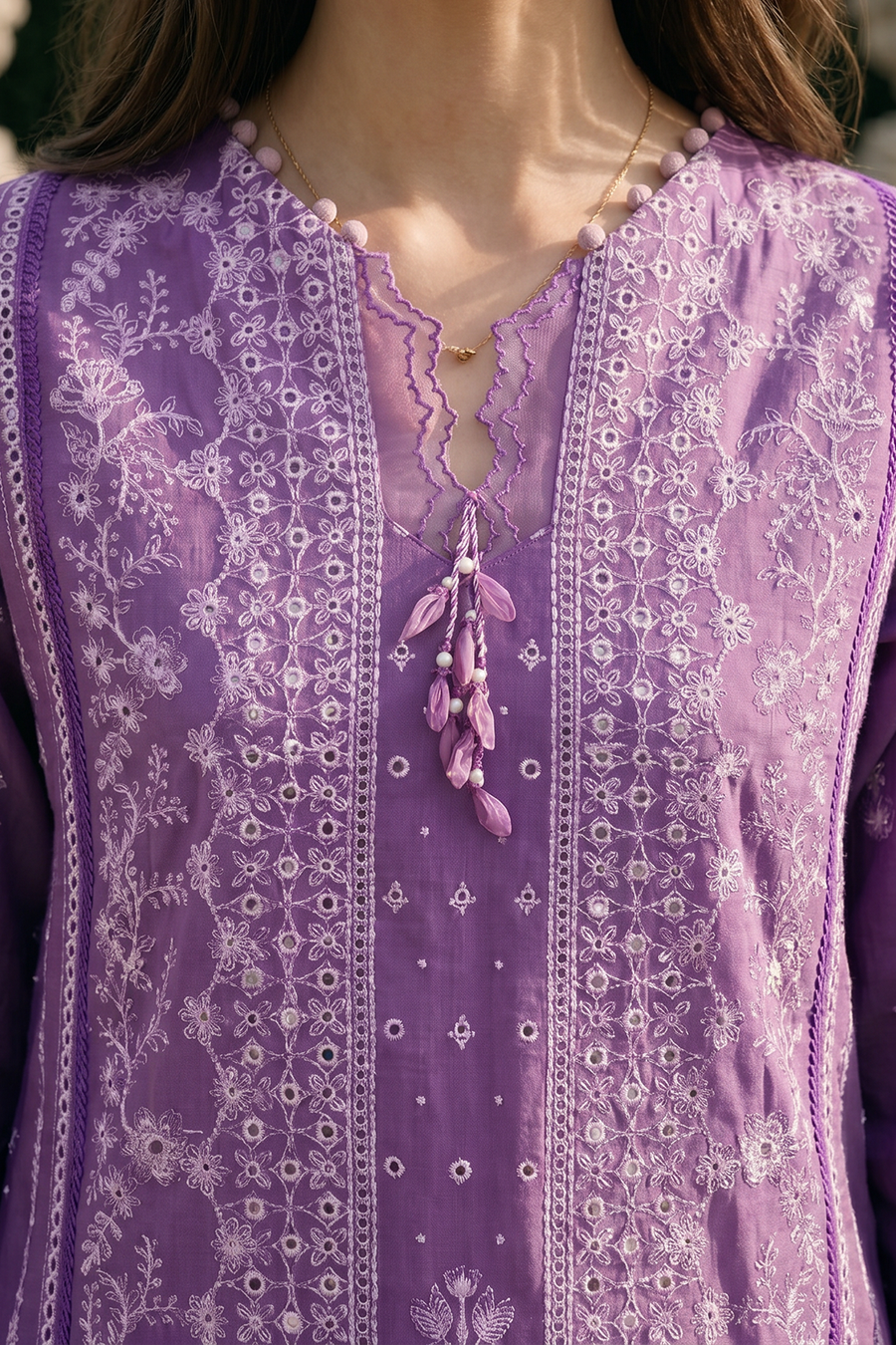 Zellbury Chikankari Embroidered Cotton Unstitched 3Pc Suit WUC26E34074