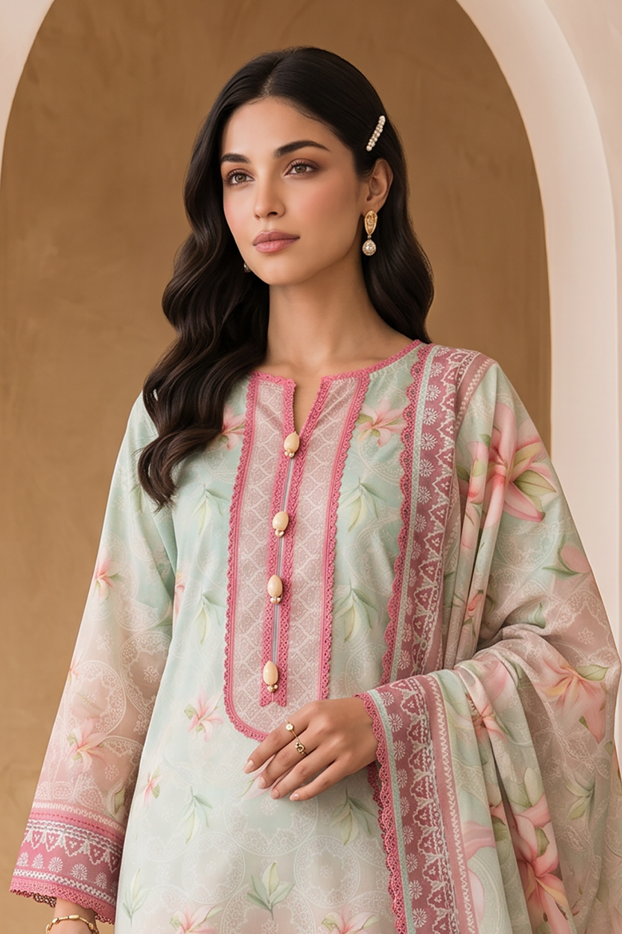 Zellbury Digital Printed Cotton Unstitched 3Pc Suit WUCQ1X30023