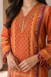 Zellbury Digital Printed Cotton Unstitched 3Pc Suit WUCQ1X30024