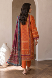 Zellbury Digital Printed Cotton Unstitched 3Pc Suit WUCQ1X30024