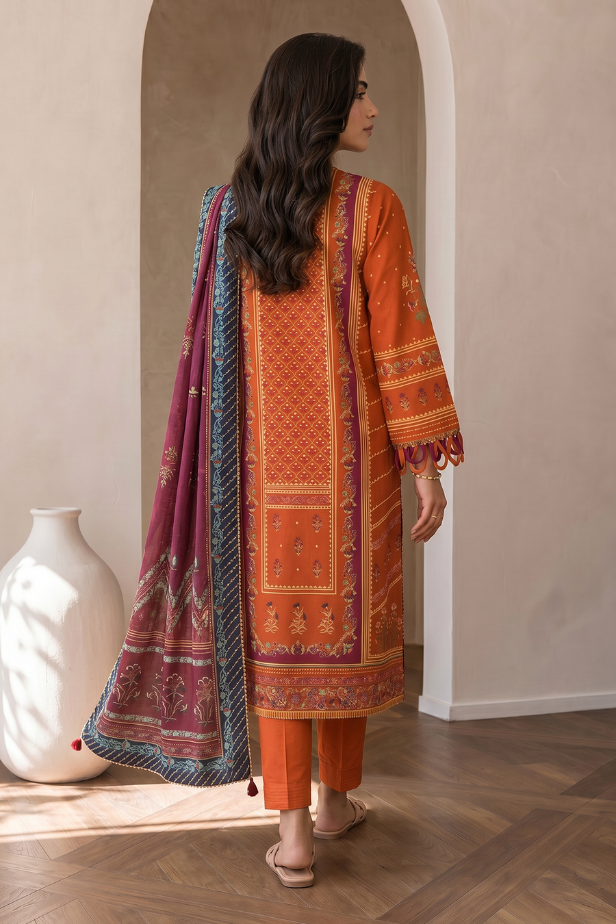 Zellbury Digital Printed Cotton Unstitched 3Pc Suit WUCQ1X30024