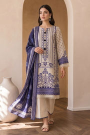 Zellbury Digital Printed Cotton Unstitched 3Pc Suit WUCQ1X30027