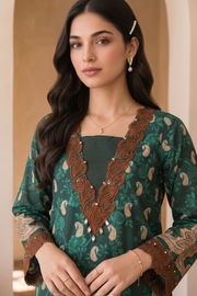 Zellbury Digital Printed Cotton Unstitched 3Pc Suit WUCQ1X30029