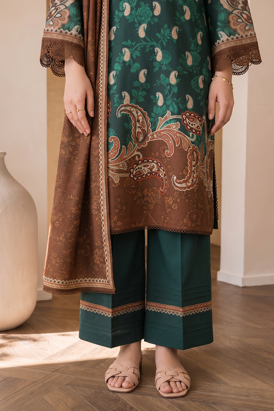 Zellbury Digital Printed Cotton Unstitched 3Pc Suit WUCQ1X30029