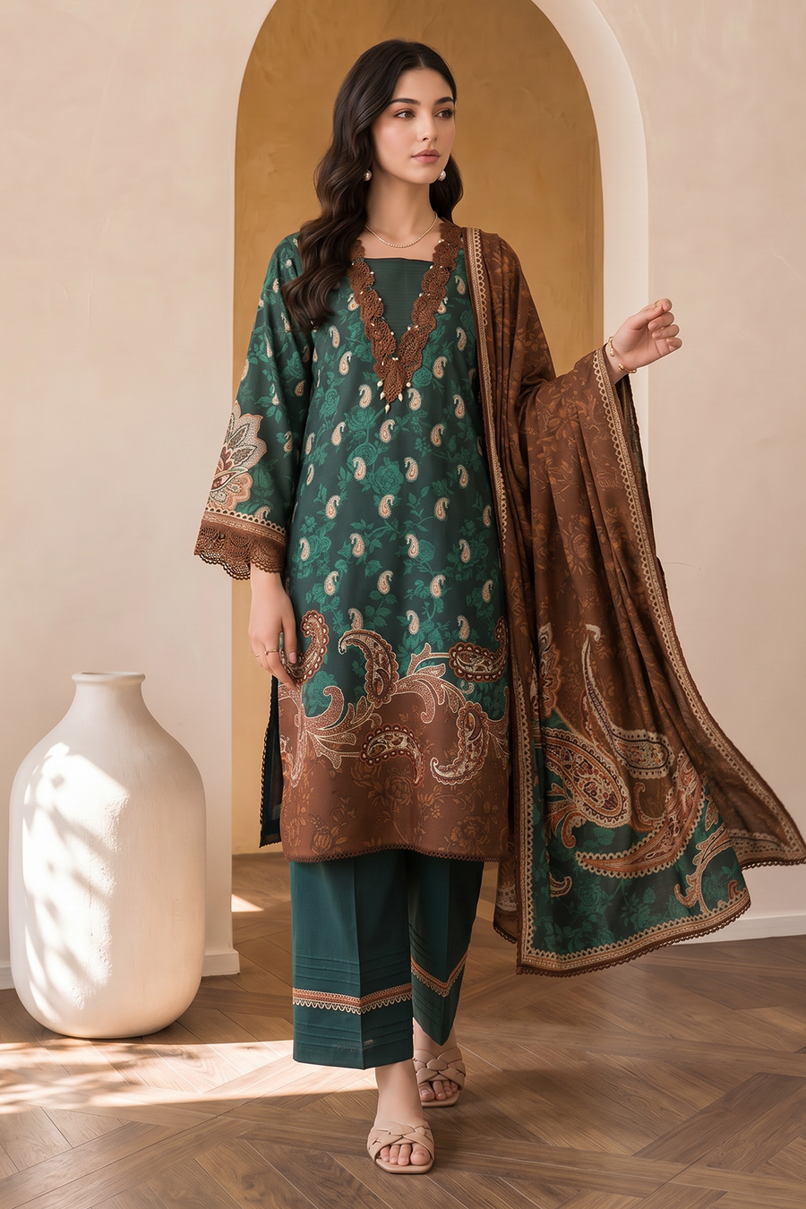 Zellbury Digital Printed Cotton Unstitched 3Pc Suit WUCQ1X30029