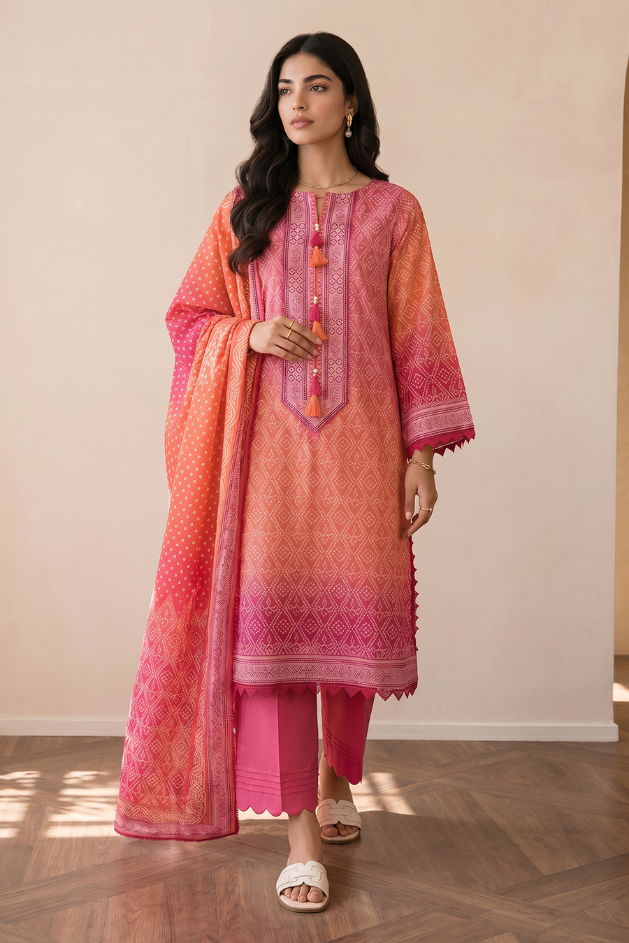 Zellbury Digital Printed Cotton Unstitched 3Pc Suit WUCQ1X30031