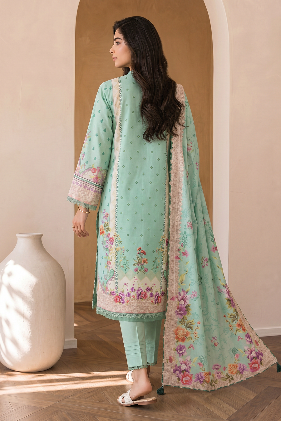 Zellbury Digital Printed Cotton Unstitched 3Pc Suit WUCQ1X30034