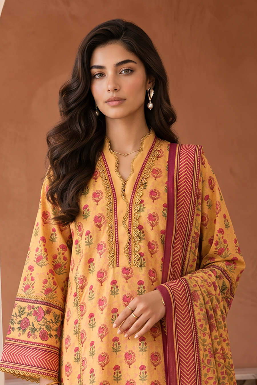 Zellbury Digital Printed Cotton Unstitched 3Pc Suit WUCQ1X30036