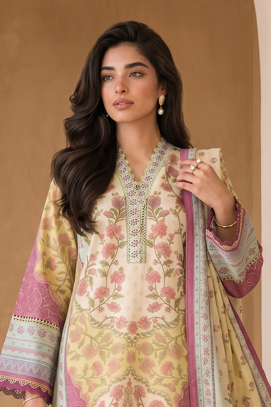 Zellbury Digital Printed Cotton Unstitched 3Pc Suit WUCQ1X30038