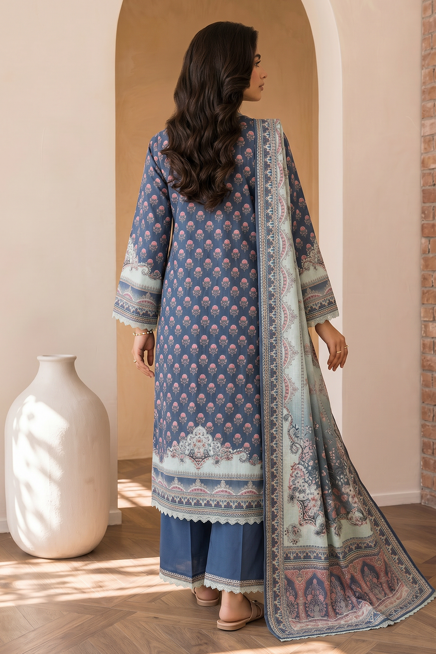 Zellbury Digital Printed Cotton Unstitched 3Pc Suit WUCQ1X30039