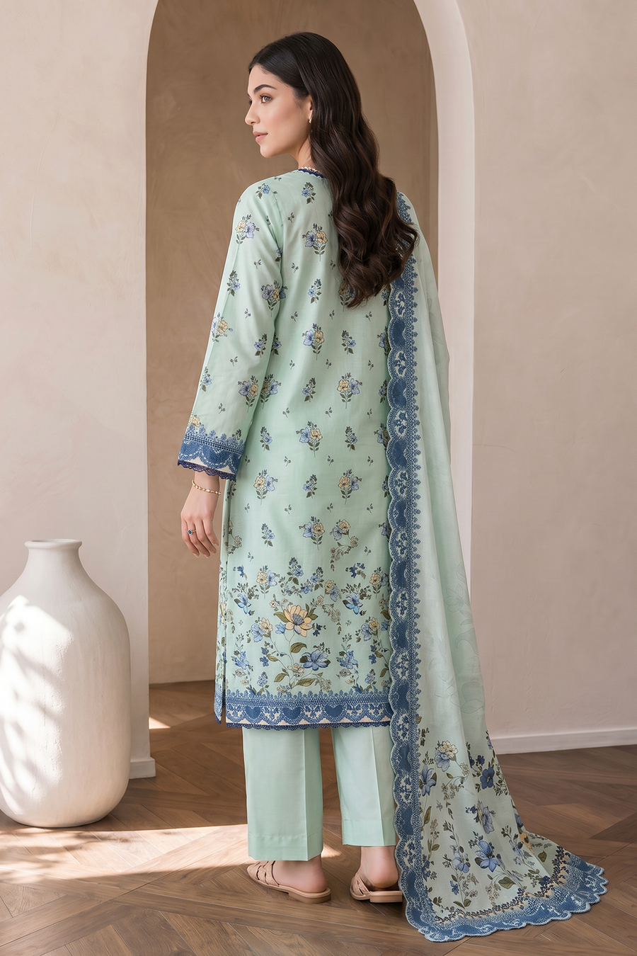 Zellbury Digital Printed Cotton Unstitched 3Pc Suit WUCQ1X30041