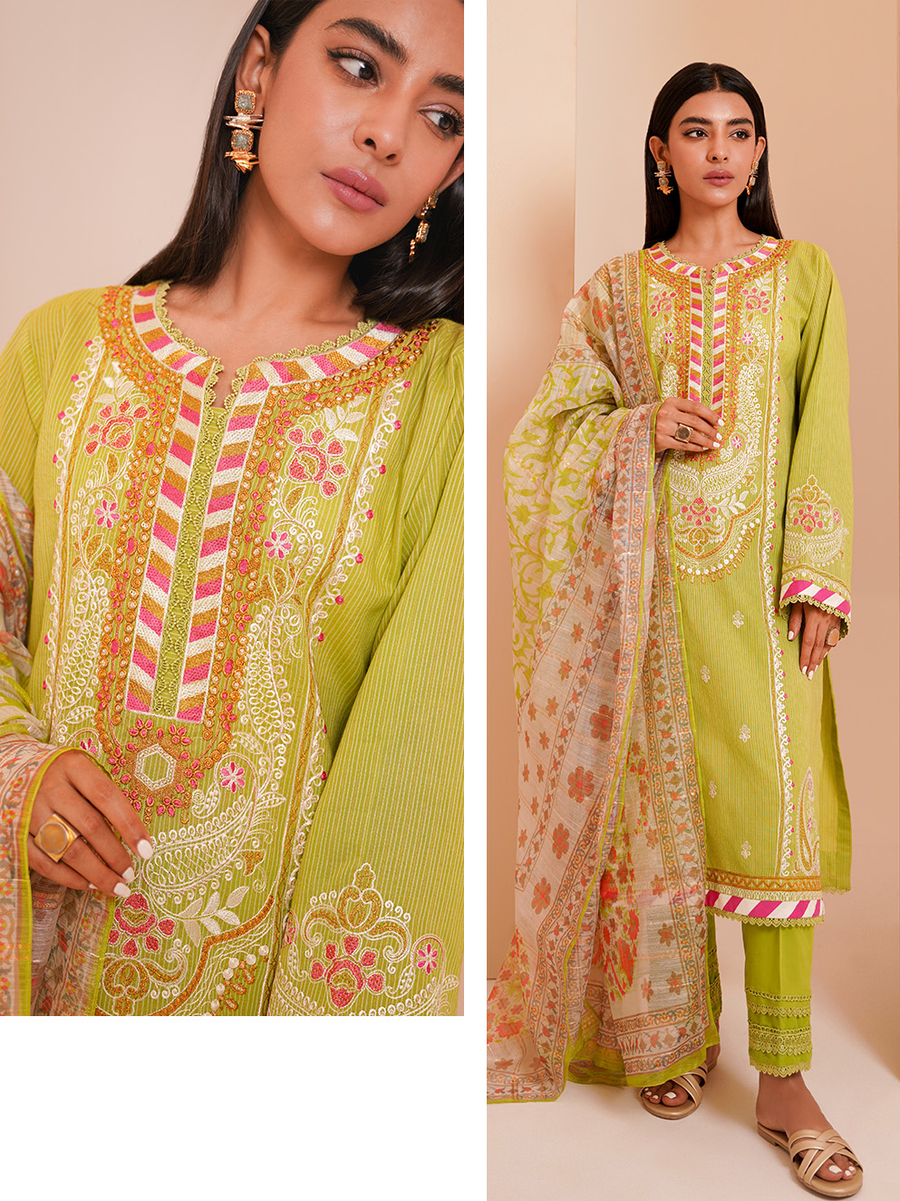 Zellbury Vol-05 Embroidered Lawn Unstitched 3 Piece Suit WUS23E30189