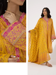 Zellbury Vol-05 Embroidered Lawn Unstitched 3 Piece Suit WUS23E30199
