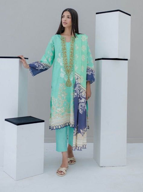 Zellbury Vol-04 Embroidered Lawn Unstitched 3 Piece Suit WUS23E30356