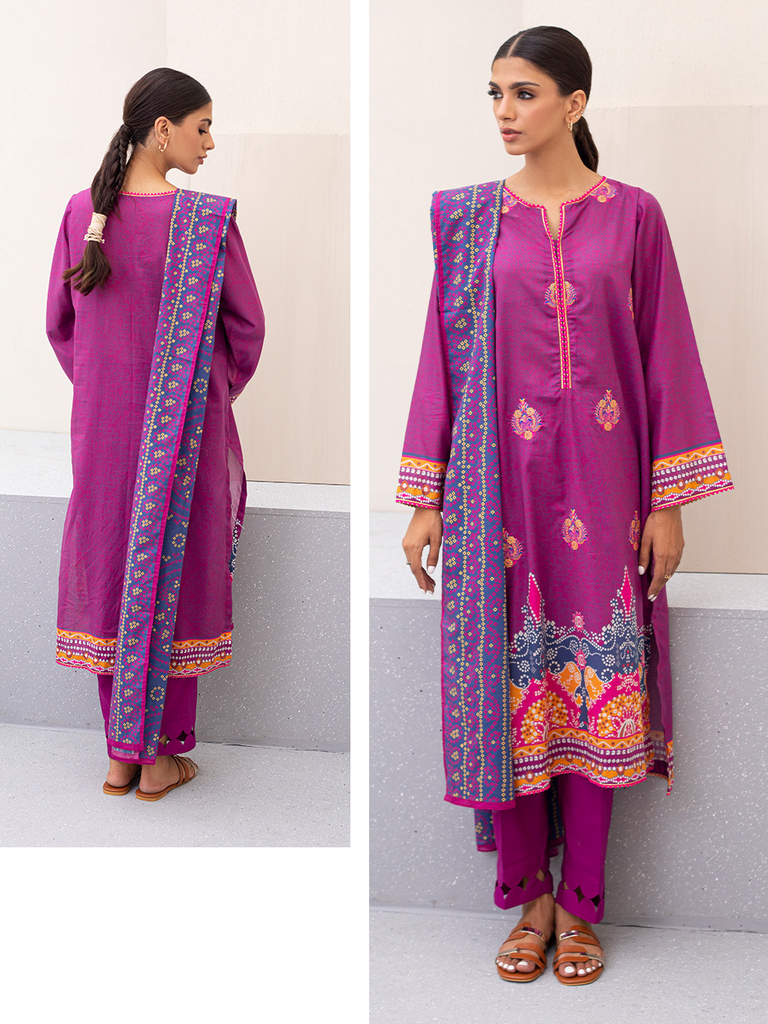 Spehora by Al Karim Embroidered Lawn Unstitched 3 Piece Suit - D-04 - AK26SPR - Green - Summer Collection