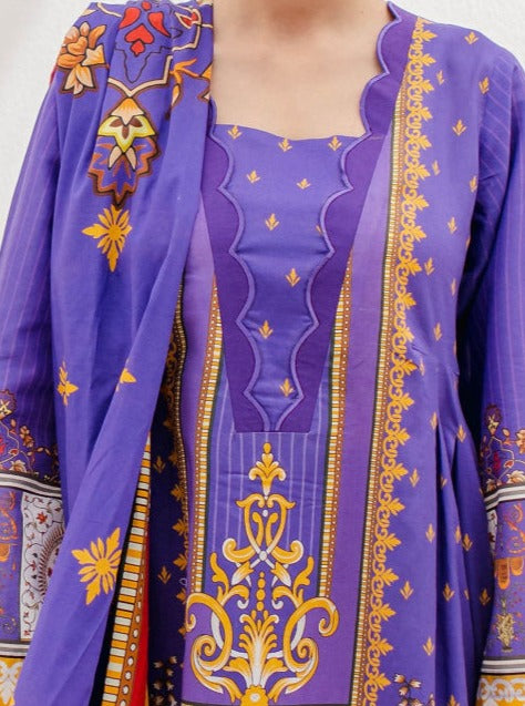 Zellbury Vol-04 Printed Lawn Unstitched 3 Piece Suit WUS23X30332