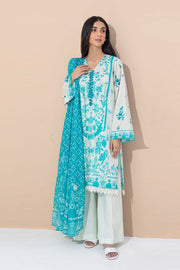 Zellbury Vol-04 Embroidered Lawn Unstitched 3 Piece Suit WUS23E30353