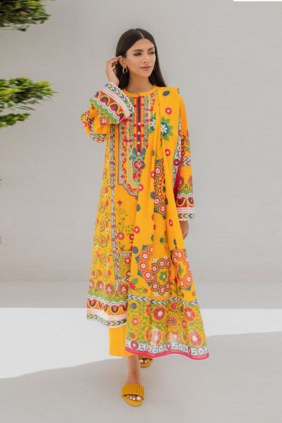 Zellbury Vol-04 Embroidered Lawn Unstitched 3 Piece Suit WUS23E30361