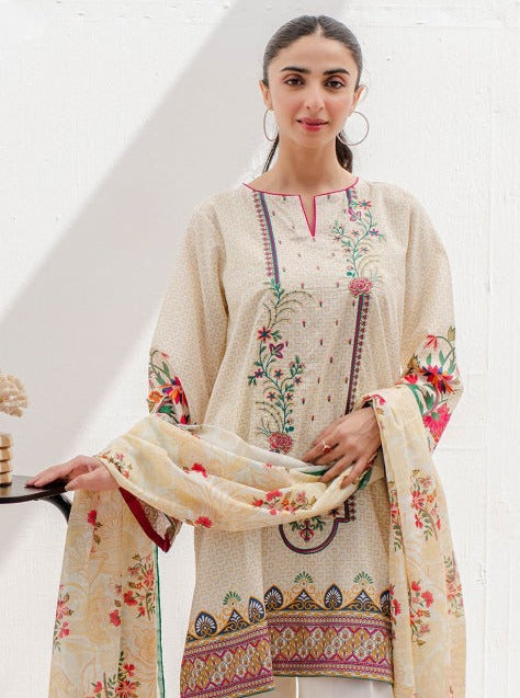 Zellbury Vol-04 Embroidered Lawn Unstitched 3 Piece Suit WUS23E30362