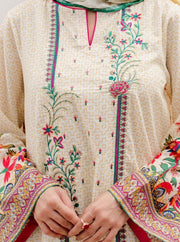 Zellbury Vol-04 Embroidered Lawn Unstitched 3 Piece Suit WUS23E30362