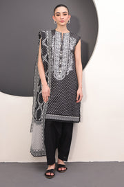 Zellbury Monochrome Embroidered Lawn Unstitched 2Pc Suit WUS24E21497